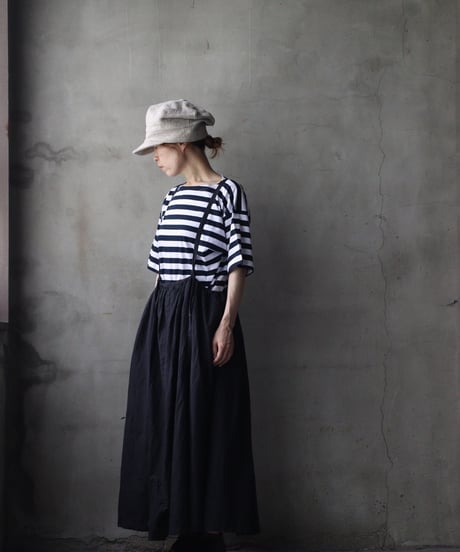 cavane キャヴァネ / Jumper skirt Cotton/Linen100スカート/ ca-26128