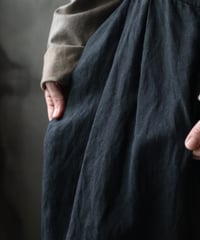 cavane キャヴァネ / Over-Tuck pants with suspender反応染め(硫化)+墨染めパンツ / ca-26078A