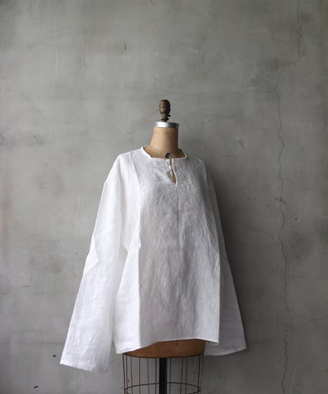 klauseクロイゼ / Belarus Linen C.S.Slit Neck Shirt / kla-26039