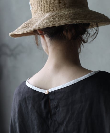 cavane キャヴァネ / Tunic half-sleeve Linen100シャツ / ca-26085