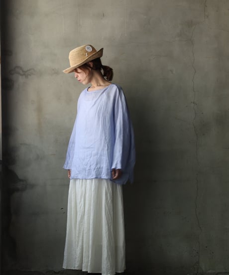 cavane キャヴァネ / Tunic long-sleeve Linen100シャツ / ca-26101