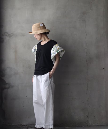 cavane キャヴァネ / Ruffled sleevesTシャツ / ca-26124