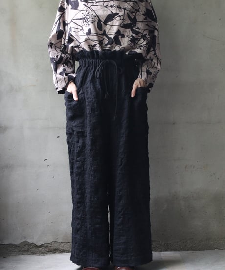 cavane キャヴァネ / Side-Pocket wide pants cotton/wool100パンツ / ca-26142