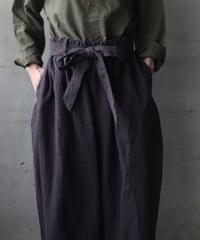 cavane キャヴァネ / Volume Wide Pants with Belt Linen100パンツ/ ca-26134