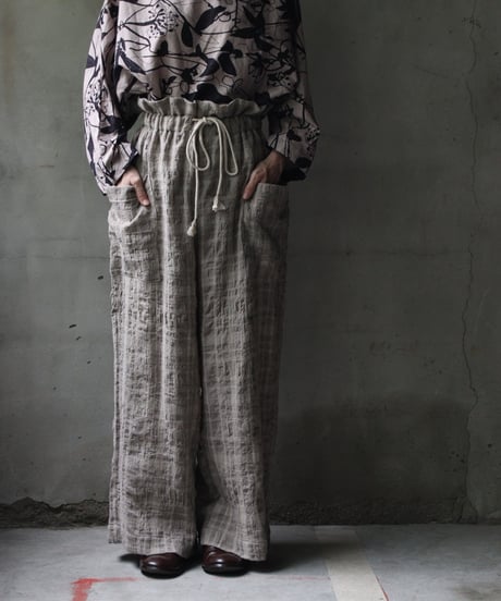 cavane キャヴァネ / Side-Pocket wide pants cotton/wool100パンツ / ca-26143
