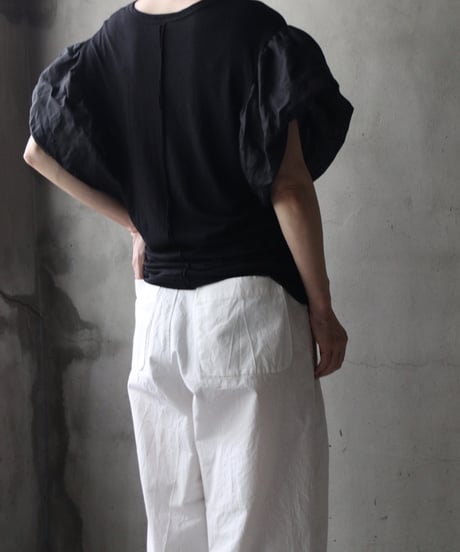 cavane キャヴァネ / Ruffled sleevesTシャツ / ca-26125