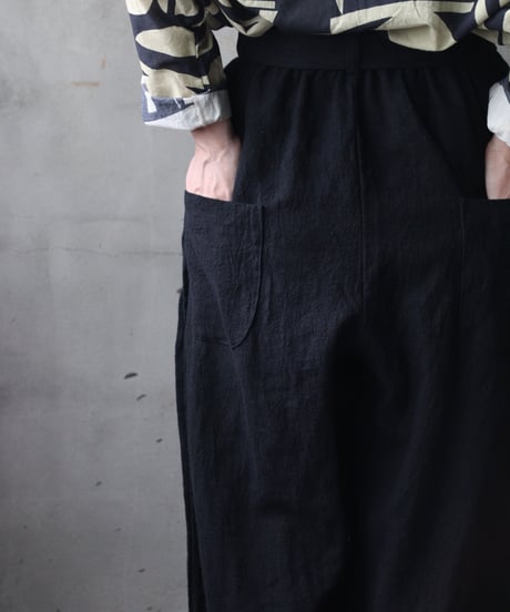 cavane キャヴァネ / Volume Wide Pants with Belt Linen100パンツ/ ca-26132