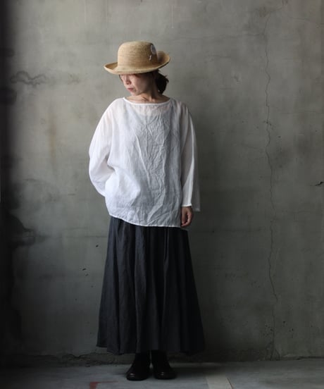 cavane キャヴァネ / Tunic long-sleeve Linen100シャツ / ca-26102
