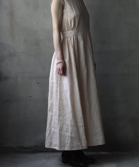 cavane キャヴァネ / Sleeveless Dress linen100ワンピース / ca-26090