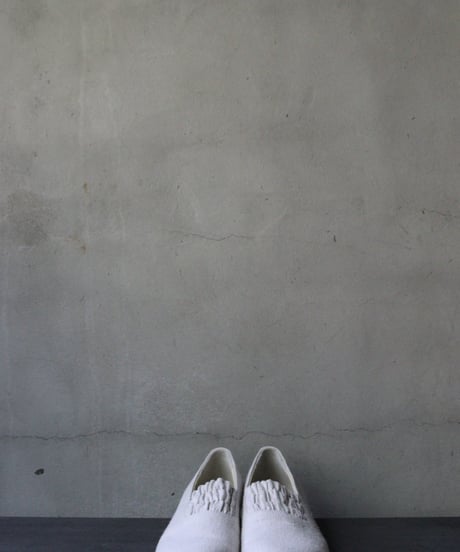TATAROU with cavane limited shoes / Shirred slip-on Vintage fabric靴 / Tat-26003