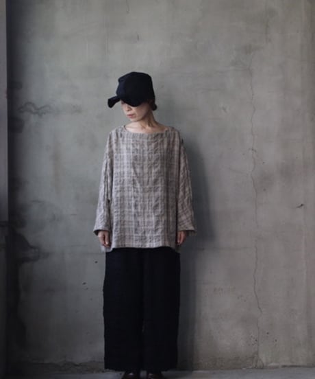 cavane キャヴァネ / Tunic long-sleeve wool&cotton100シャツ / ca-26146