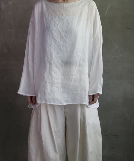 cavane キャヴァネ / Tunic long-sleeve Linen100シャツ / ca-26130