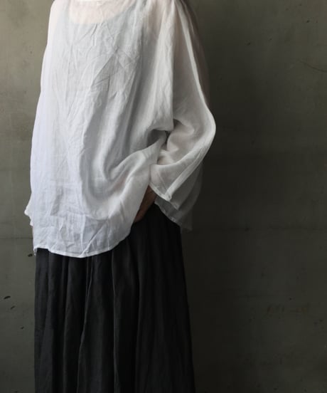 cavane キャヴァネ / Tunic long-sleeve Linen100シャツ / ca-26102