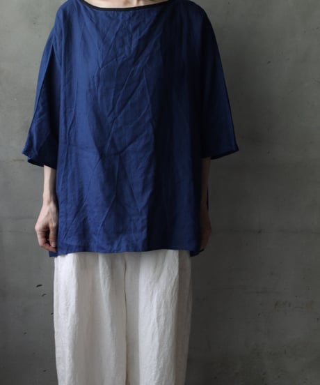 cavane キャヴァネ / Tunic half-sleeve Linen100シャツ / ca-26084