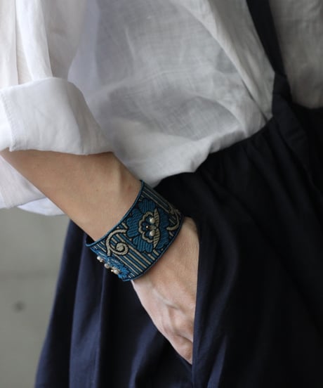 cavane キャヴァネ / Vintage Fabric Braceletブレスレット / ca-26154