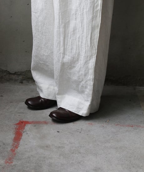cavane キャヴァネ / Volume Wide Pants with Belt Linen100パンツ/ ca-26133