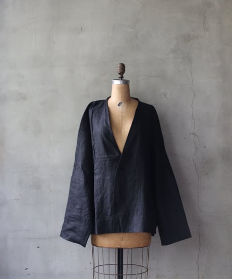 klauseクロイゼ / French Linen 40T Wide Gown Short / kla-26058