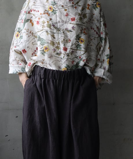 cavane キャヴァネ / Tunic long-sleeve linen100シャツ / ca-26139