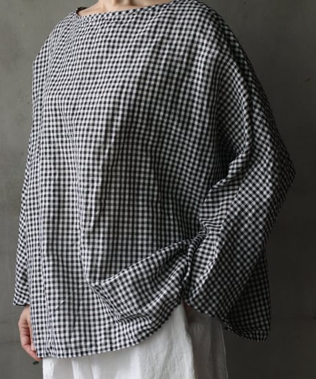 cavane キャヴァネ / Tunic long-sleeve hemp/cotton100シャツ / ca-26138