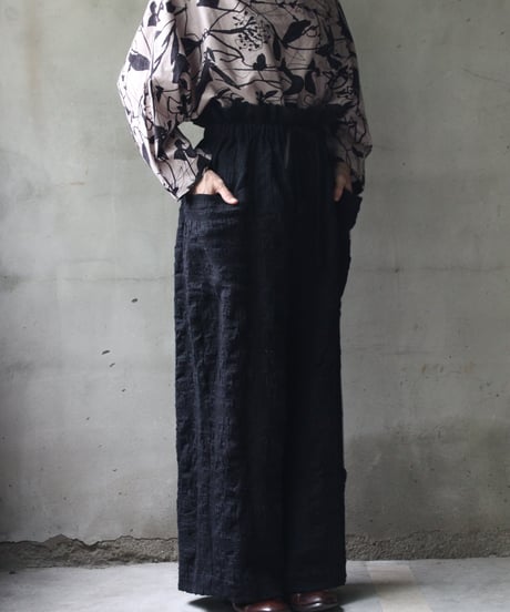 cavane キャヴァネ / Side-Pocket wide pants cotton/wool100パンツ / ca-26142