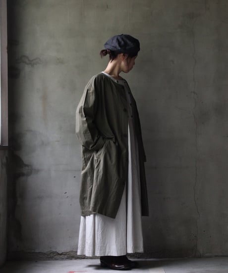 cavane キャヴァネ / Round-Coat硫化染めコート / ca-26018A