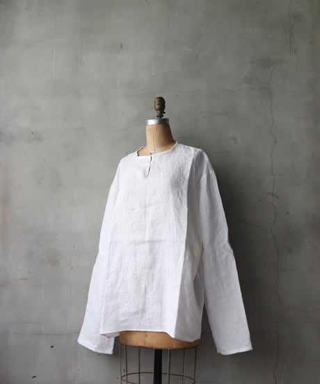 klauseクロイゼ / Belarus Linen C.S.Slit Neck Shirt / kla-26039