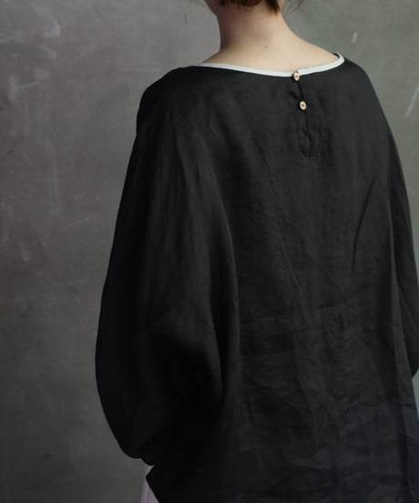 cavane キャヴァネ / Tunic long-sleeve Linen100シャツ / ca-26131
