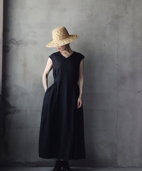cavane キャヴァネ / Sleeveless Dress linen100ワンピース / ca-26089