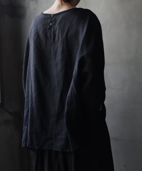 cavane キャヴァネ / Tunic long-sleeve Linen100シャツ / ca-26103