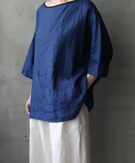 cavane キャヴァネ / Tunic half-sleeve Linen100シャツ / ca-26084