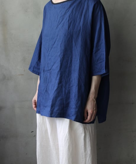 cavane キャヴァネ / Tunic half-sleeve Linen100シャツ / ca-26084
