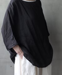 cavane キャヴァネ / Tunic half-sleeve Linen100シャツ / ca-26085