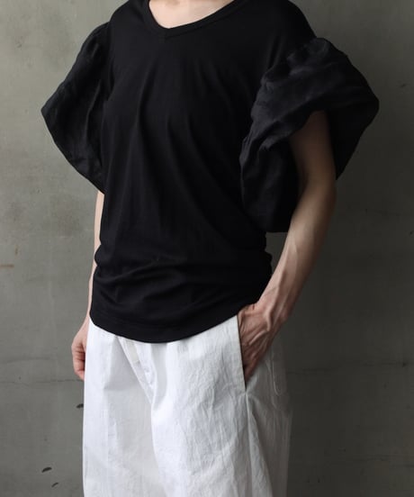 cavane キャヴァネ / Ruffled sleevesTシャツ / ca-26125