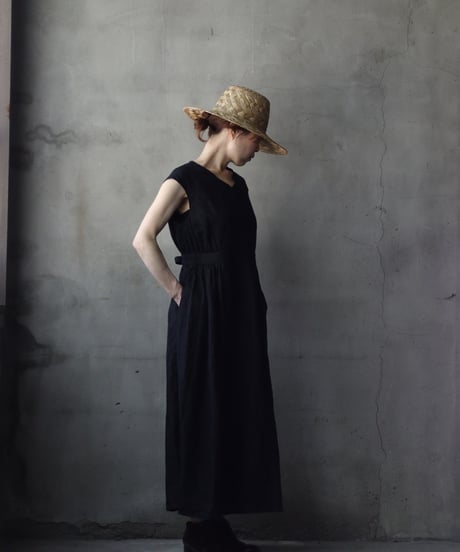 cavane キャヴァネ / Sleeveless Dress linen100ワンピース / ca-26089