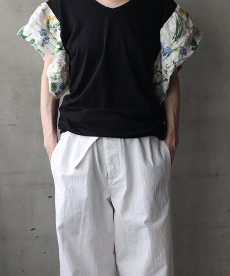 cavane キャヴァネ / Ruffled sleevesTシャツ / ca-26124