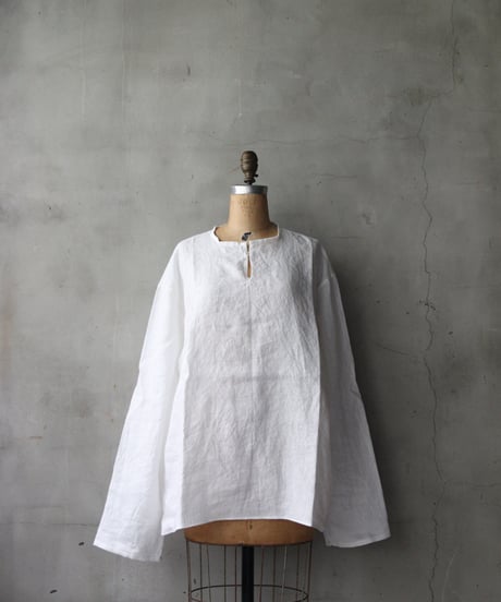 klauseクロイゼ / Belarus Linen C.S.Slit Neck Shirt / kla-26039