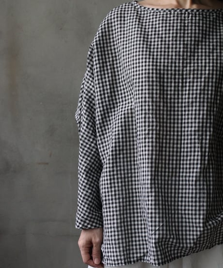 cavane キャヴァネ / Tunic long-sleeve hemp/cotton100シャツ / ca-26138