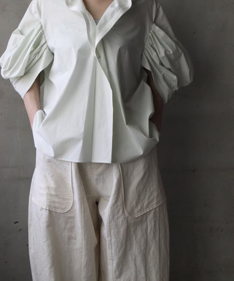 NATIVE VILLAGE ネイティブヴィレッジ / No.5 Simple longing 刺繍ギャザースリーブブラウス/ na-26023