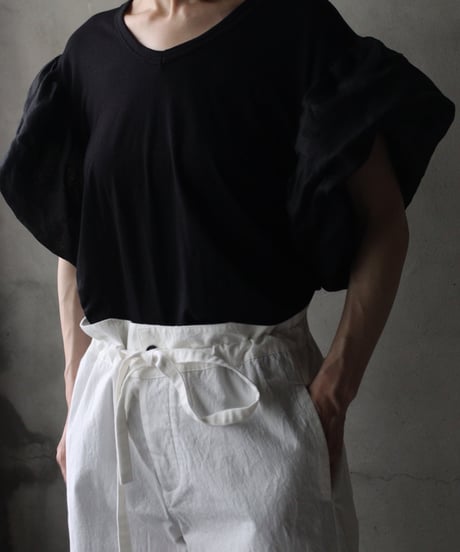 cavane キャヴァネ / Ruffled sleevesTシャツ / ca-26125