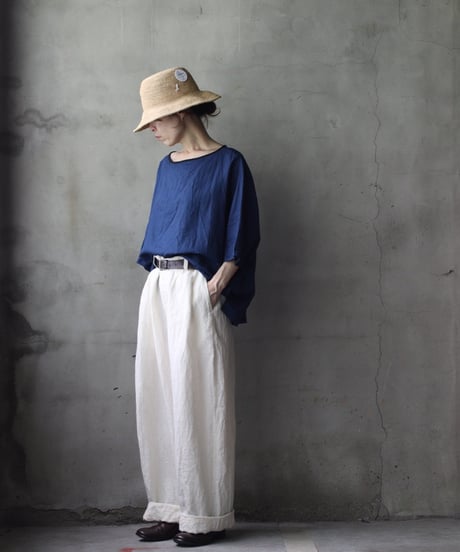 cavane キャヴァネ / Tunic half-sleeve Linen100シャツ / ca-26084