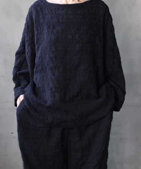 cavane キャヴァネ / Tunic long-sleeve wool&cotton100シャツ / ca-26145