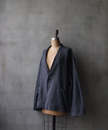 klauseクロイゼ / Organic Cotton Tweed Gown Short / kla-26061