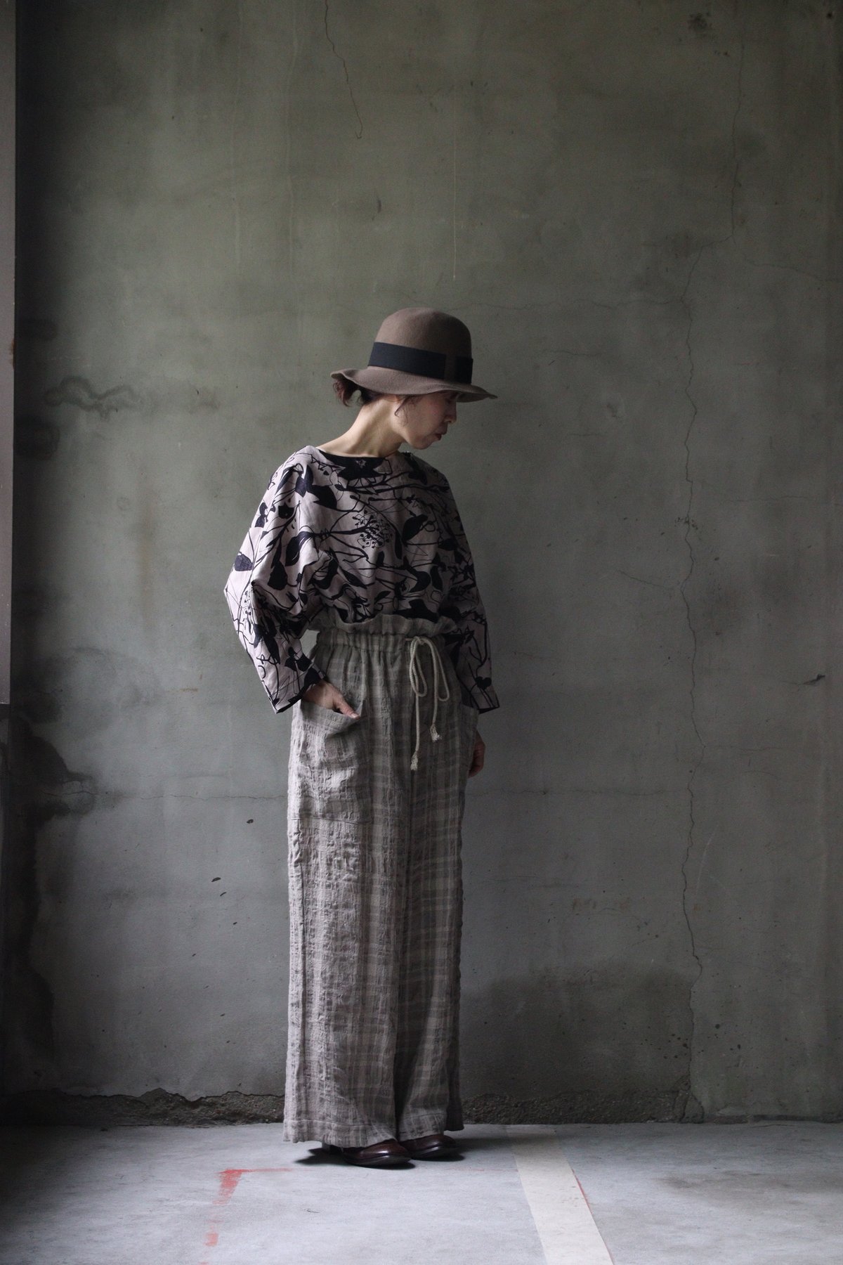 CAVANE パンツ cavane キャヴァネ / Side-Pocket wide pants cotton/wo