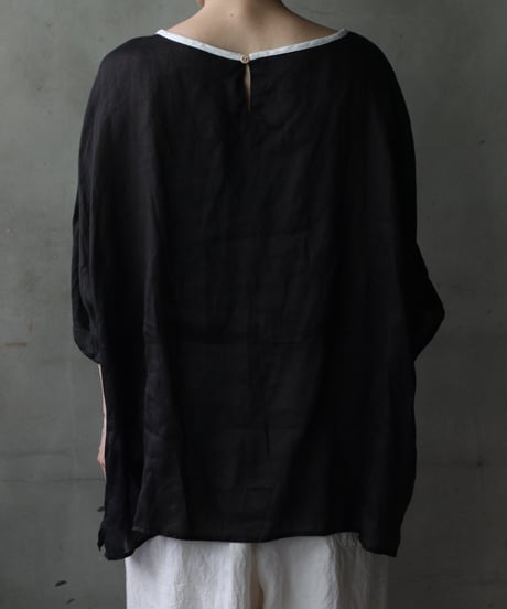 cavane キャヴァネ / Tunic half-sleeve Linen100シャツ / ca-26085