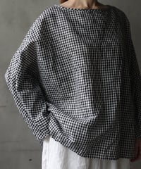 cavane キャヴァネ / Tunic long-sleeve hemp/cotton100シャツ / ca-26138