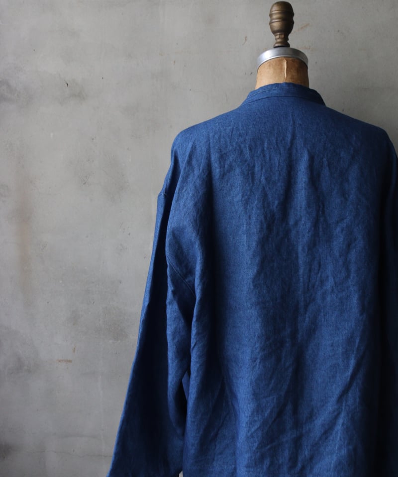 klause ベラルーシリネン ジャケット klauseクロイゼ / リネン厚手キャンバスLinen Gown Short / kla-2