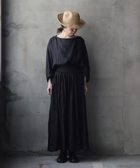 cavane キャヴァネ / Tunic long-sleeve Linen100シャツ / ca-26103