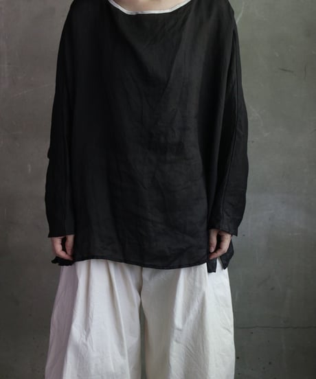 cavane キャヴァネ / Tunic long-sleeve Linen100シャツ / ca-26131