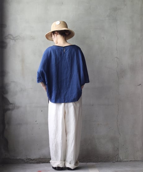 cavane キャヴァネ / Tunic half-sleeve Linen100シャツ / ca-26084