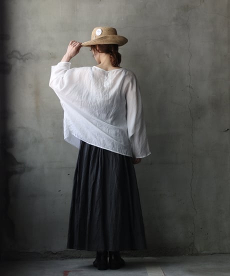 cavane キャヴァネ / Tunic long-sleeve Linen100シャツ / ca-26102